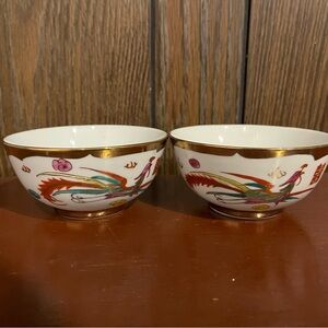 Elegant Gold and Multicolor Dragon Bowls Chinese Porcelain Hand Painted Tea
